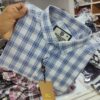 Premium Quality Cotton Check Shirt (White-Blue) - Image 2