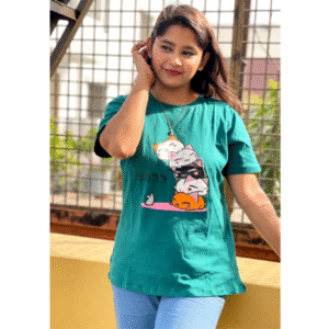 DTF Printed ladies T shirt | Regular Fit Ladies T Shirt for Women & Girls