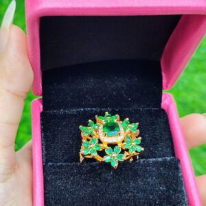 Emerald Blossom Luxury Ring
